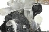Quartz Crystals On Sparkling Bladed Hematite - See Video! #163975-4